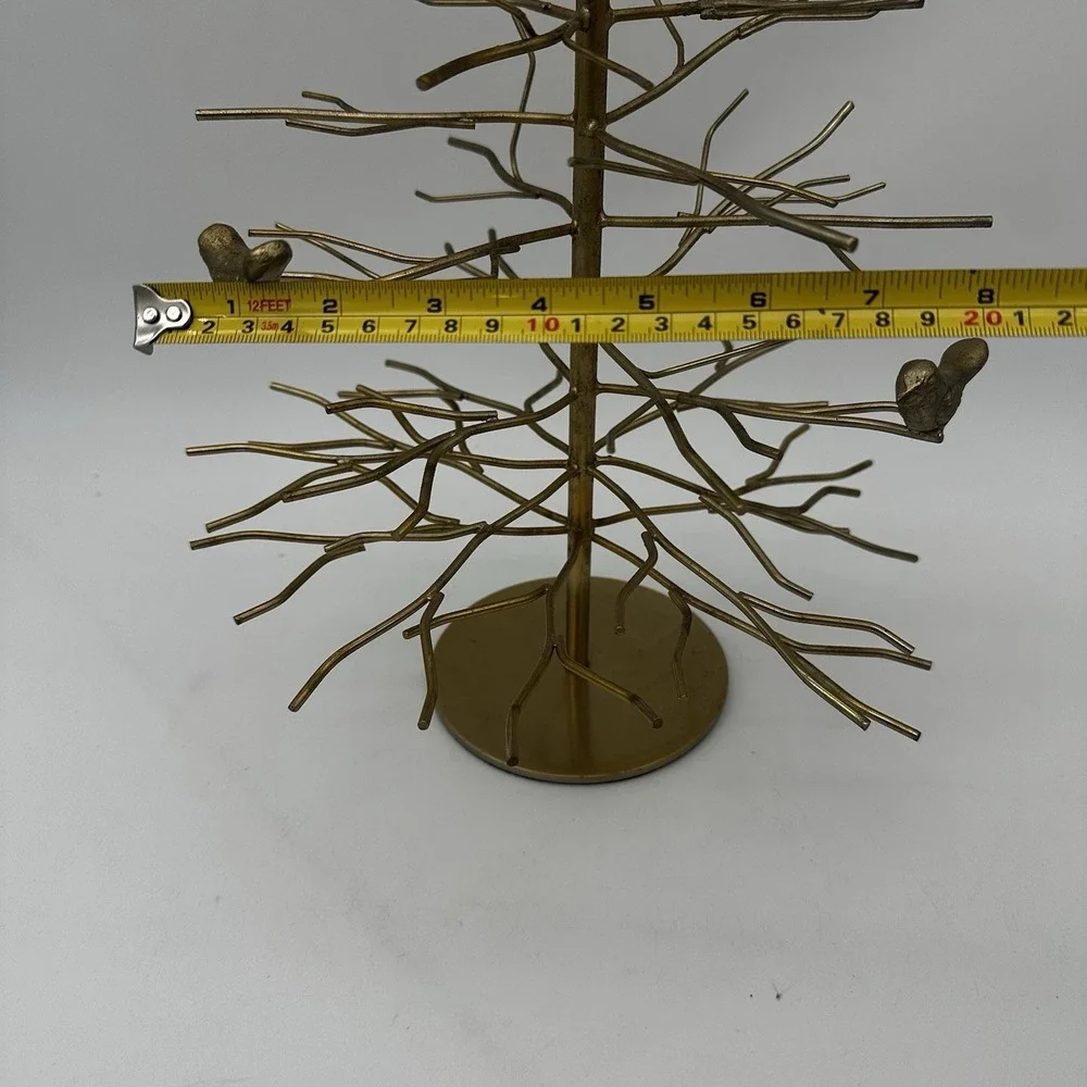Gold Metal Christmas Tree With Small Birds‎ and Star Topper 21
